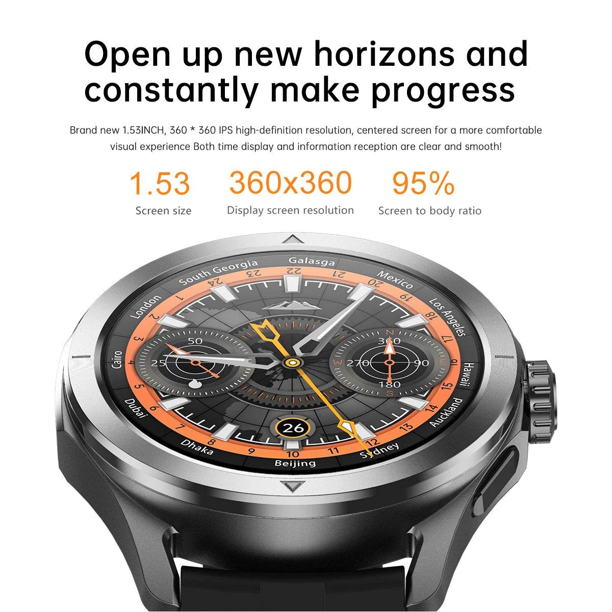 For Xiaomi S4 Ultra Outdoor Sports Smart Watch Men AMOLED Screen NFC GPS Compass Heart rate Waterproof Bluetooth Call SmartWatch - EYESPHERE