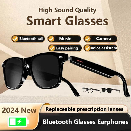 Camera Smart Music Sunglasses Earphones Wireless Bluetooth Headset HIFI Sound Headphone Driving Glasses Hands-free Call - EYESPHERE