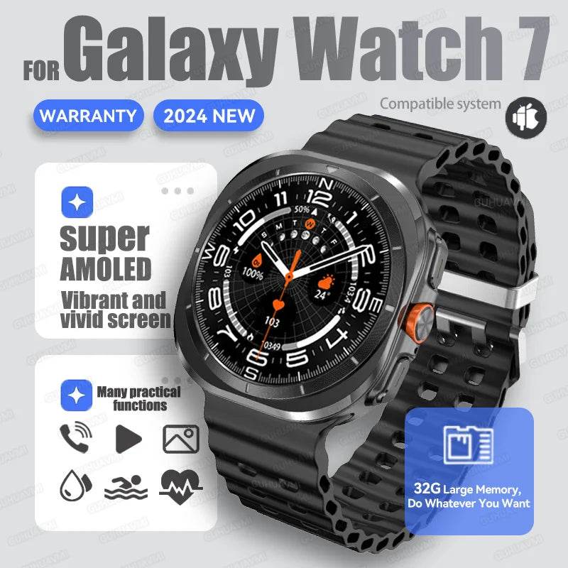 Brand For Samsung 32GB Memory Galaxy Watch7 Ultra Smart Bracelet Men NFC HD Sapphire Screen Bluetooth Call Waterproof Smartwatch - EYESPHERE