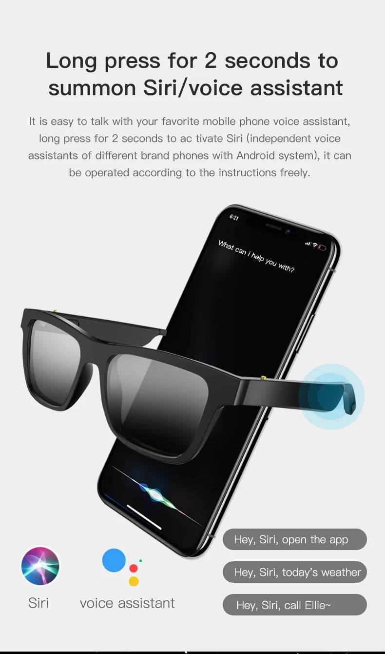 Xiaomi Smart Glasses Wireless Bluetooth 5.0 Sunglasses Outdoor Smart Sport Hands-Free Calling Calling Music Anti-Blue Eyeglasses - EYESPHERE