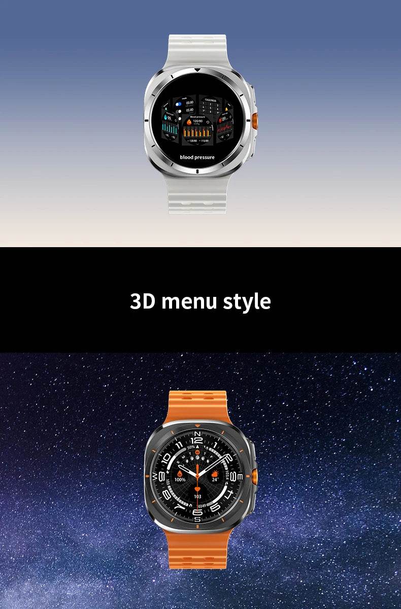 For Samsung Galaxy Watch 7 Ultra New GPS Track Smart Watch Men AMOLED Always Display Clock BT Talk NFC Sport Smartwatches Women - EYESPHERE