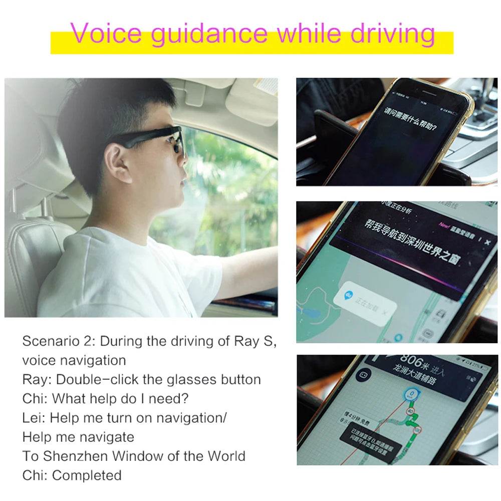 MG10 Smart Music Sunglasses Earphones Wireless Bluetooth Headset HIFI Sound Headphone Driving Glasses Hands-free Call - EYESPHERE