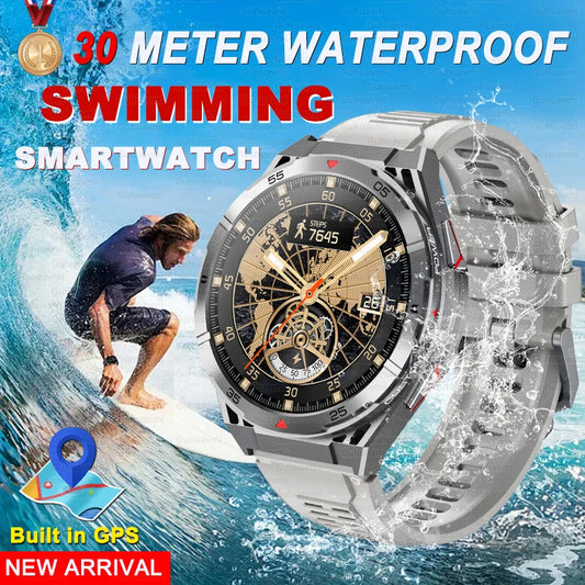 New Military Sports High-precision GPS Smart Watch Men 1.43" Compass 480mAh IP68 Waterproof Bluetooth Call Watch For Android IOS