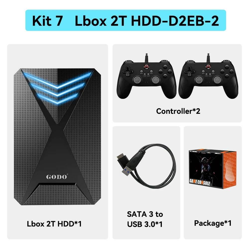 Launchbox 2T Game Hard Drive Disk for PS4/PS3/PS2/Wii/WiiU/GAMECUBE etc with 4200+ 3D/PC Games Portable Game Console For Laptop - EYESPHERE