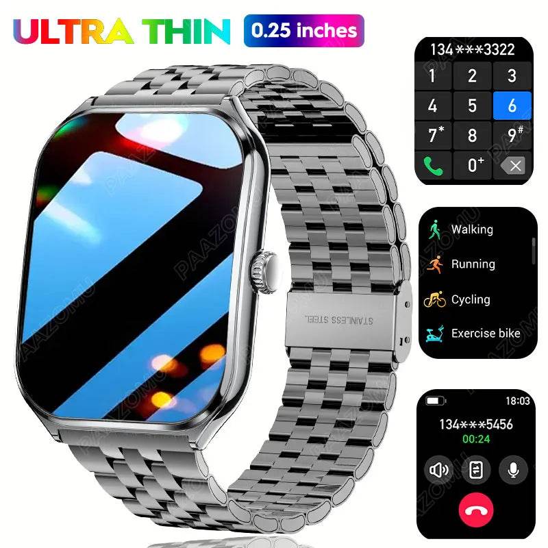 2025 New Smartwatch 0.25 inch Ultra-thin Bluetooth Call Health Monitor Watch IP68 Waterproof 100 Sport Smart Bracelet For HUAWEI - EYESPHERE