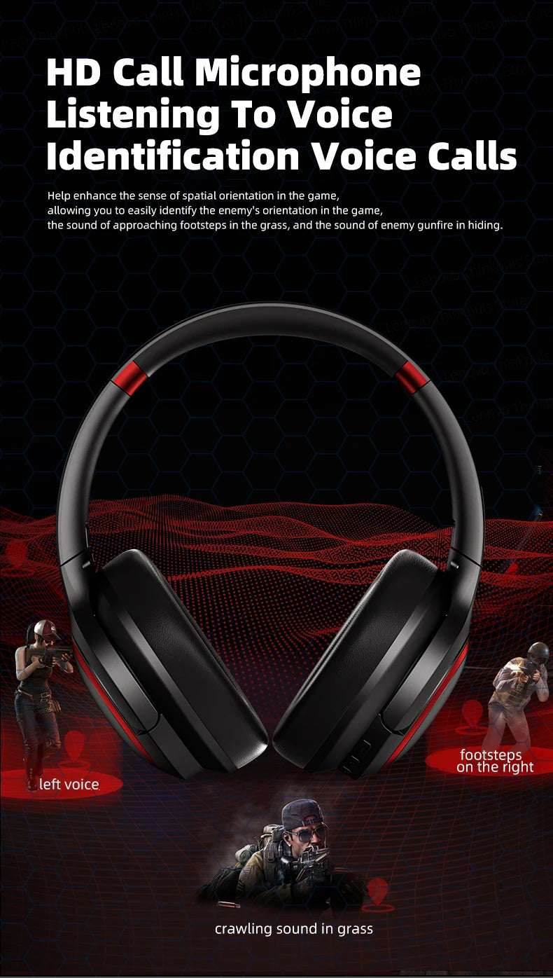 Lenovo TH40 Wireless Bluetooth Over-Ear Headset For PS4 PS5 PC Noise Reduction Gaming Earbuds Outdoor Sport Earphones With Mic - EYESPHERE