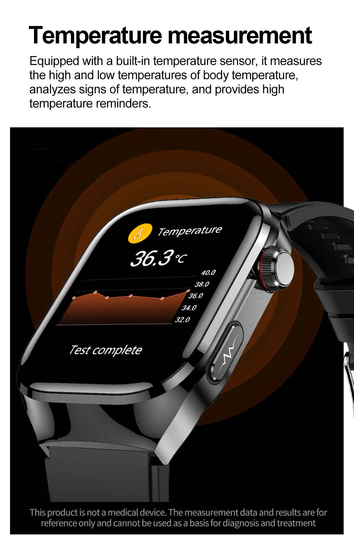 2024 New Uric Acid Blood Fat Smart Watch Men Blood Sugar ECG+PPG Blood Pressure Bluetooth Call Sports for Xiaomi Health Watch - EYESPHERE