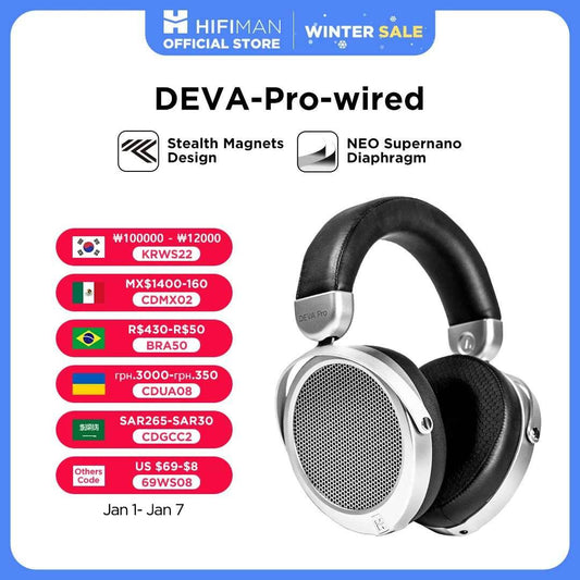 HIFIMAN Deva-Pro Over-Ear Open-Back Planar Magnetic Headphone with Stealth Magnets-Wired Version - EYESPHERE