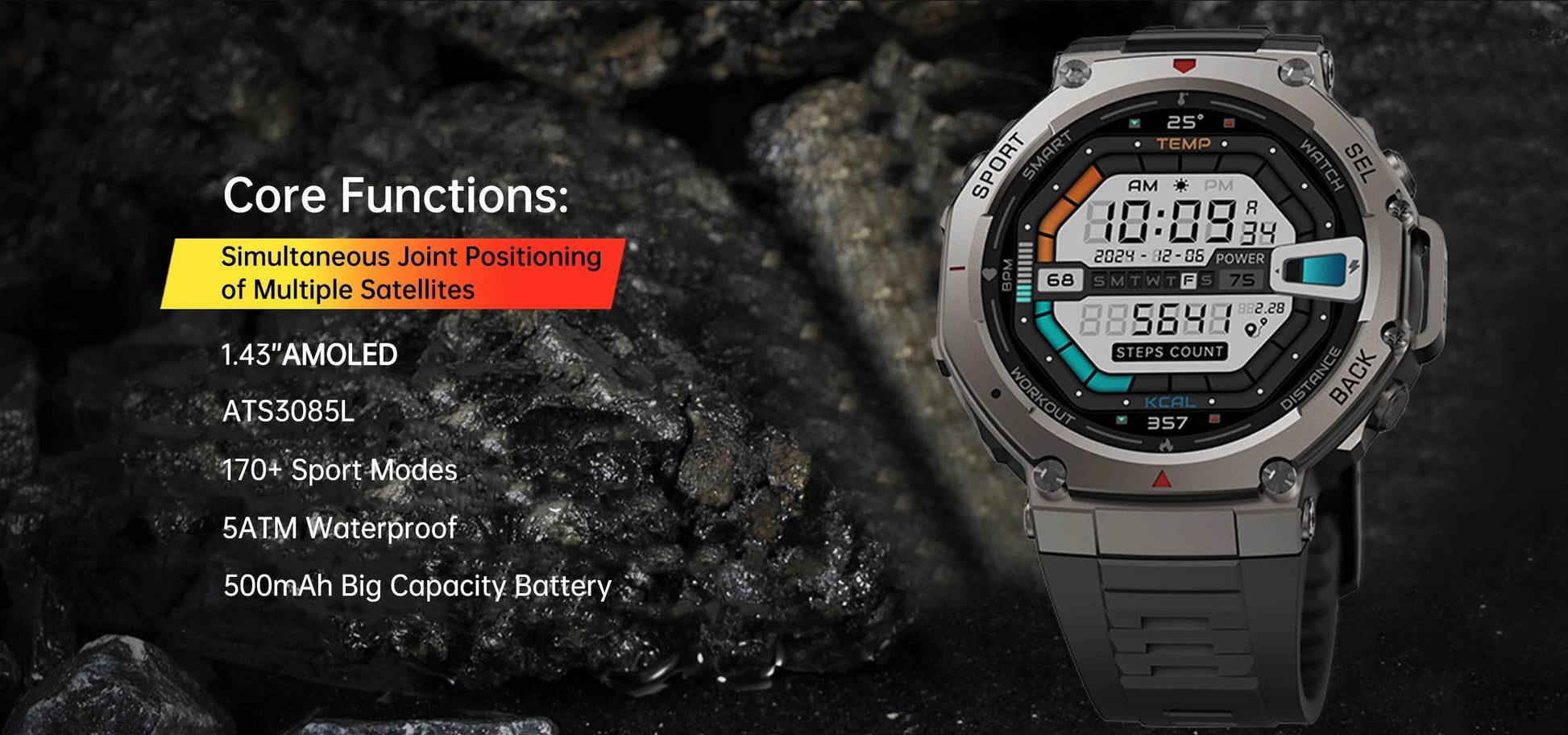 GPS trajectory Smart Watch 5 ATM Waterproof Built-in Dual-band GNSS Compass Military Sport Smartwatch Men 2025 New for Xiaomi - EYESPHERE