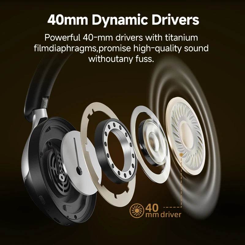 QCY H3 Pro ANC Wireless Headphone 50dB Noise Canceling Hi-Res Spatial Audio Earphone with LDAC Bluetooth 5.4 Over Ear Headset - EYESPHERE