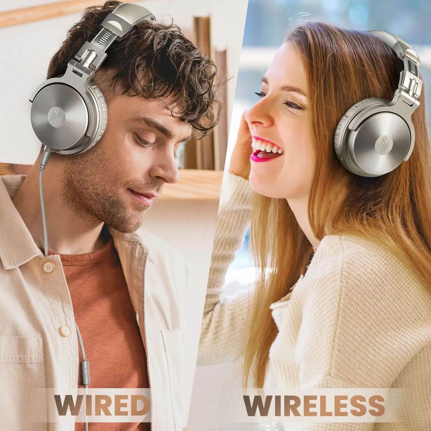 Oneodio Pro C Wireless Bluetooth 5.2 Headphones Over Ear With Microphone Hi-Res Audio Wired&Wireless Headset 110h Playtime AAC - EYESPHERE