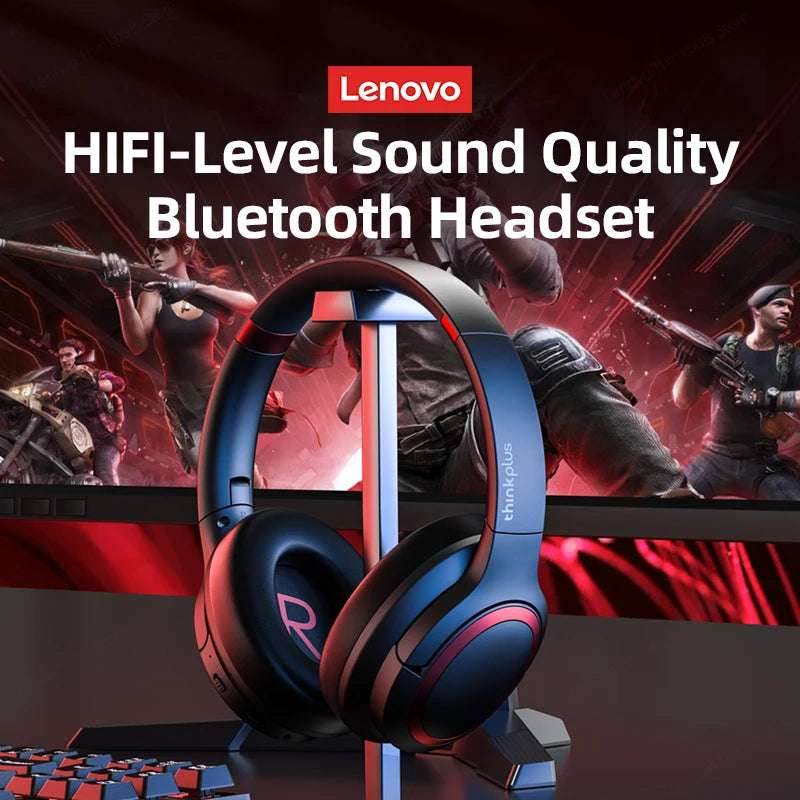 Lenovo TH40 Wireless Bluetooth Over-Ear Headset For PS4 PS5 PC Noise Reduction Gaming Earbuds Outdoor Sport Earphones With Mic - EYESPHERE