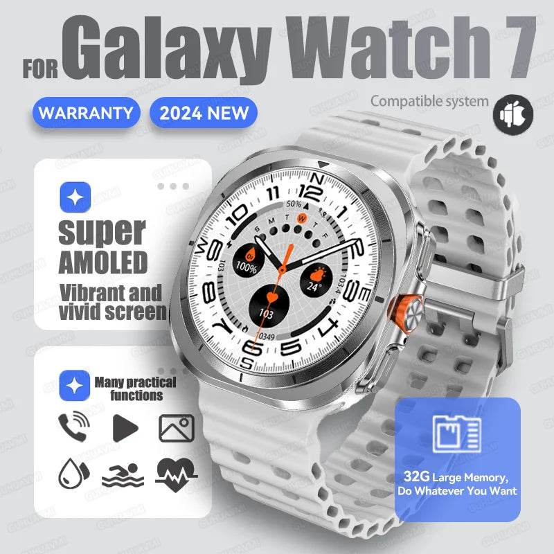 Brand For Samsung 32GB Memory Galaxy Watch7 Ultra Smart Bracelet Men NFC HD Sapphire Screen Bluetooth Call Waterproof Smartwatch - EYESPHERE