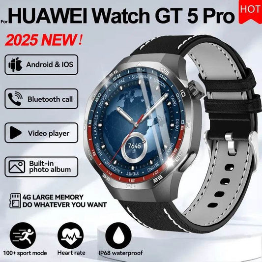 2025New For Huawei Watch GT5 Pro Smart Watch AMOLED Screen NFC GPS Tracker Bluetooth Call Health Waterproof Smartwatch Men Women - EYESPHERE