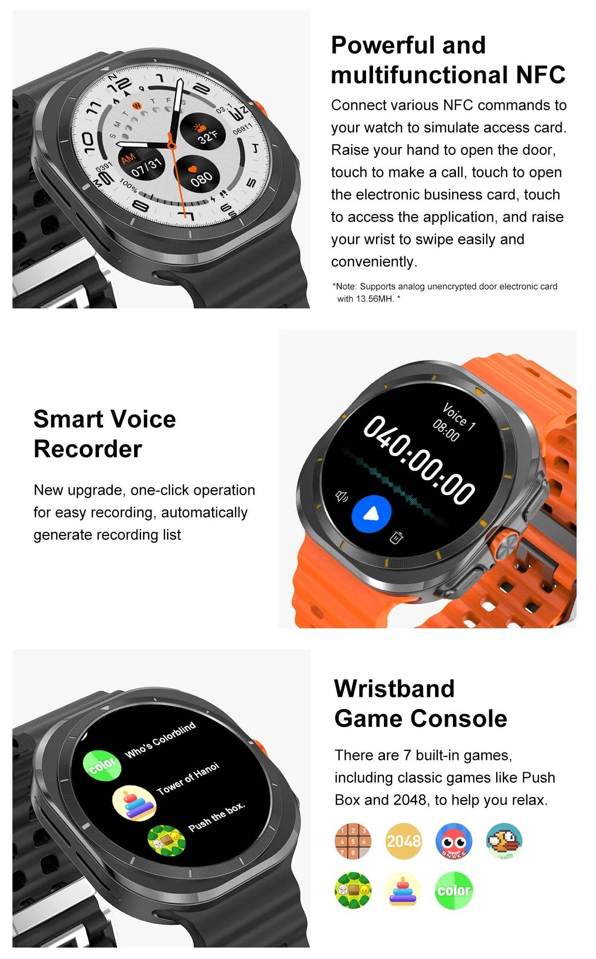 Brand For Samsung 32GB Memory Galaxy Watch7 Ultra Smart Bracelet Men NFC HD Sapphire Screen Bluetooth Call Waterproof Smartwatch - EYESPHERE