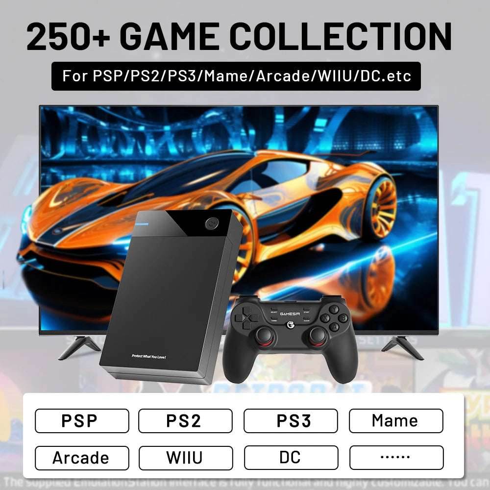 12TB Gaming HDD with Hyperspin Launchbox Retrobat Playnite with 86000+ Retro Video Games Super Console for PS3/PS2/PS/WII/WIIU - EYESPHERE