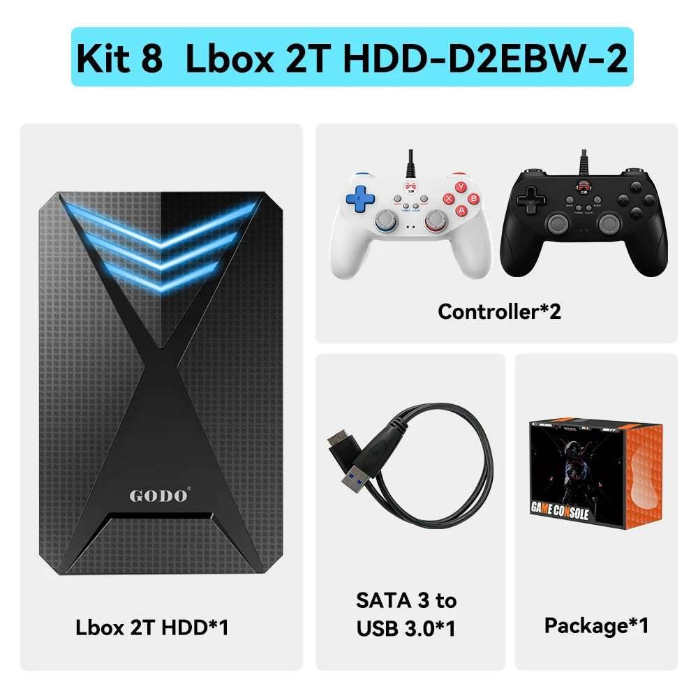 Launchbox 2T Game Hard Drive Disk for PS4/PS3/PS2/Wii/WiiU/GAMECUBE etc with 4200+ 3D/PC Games Portable Game Console For Laptop - EYESPHERE