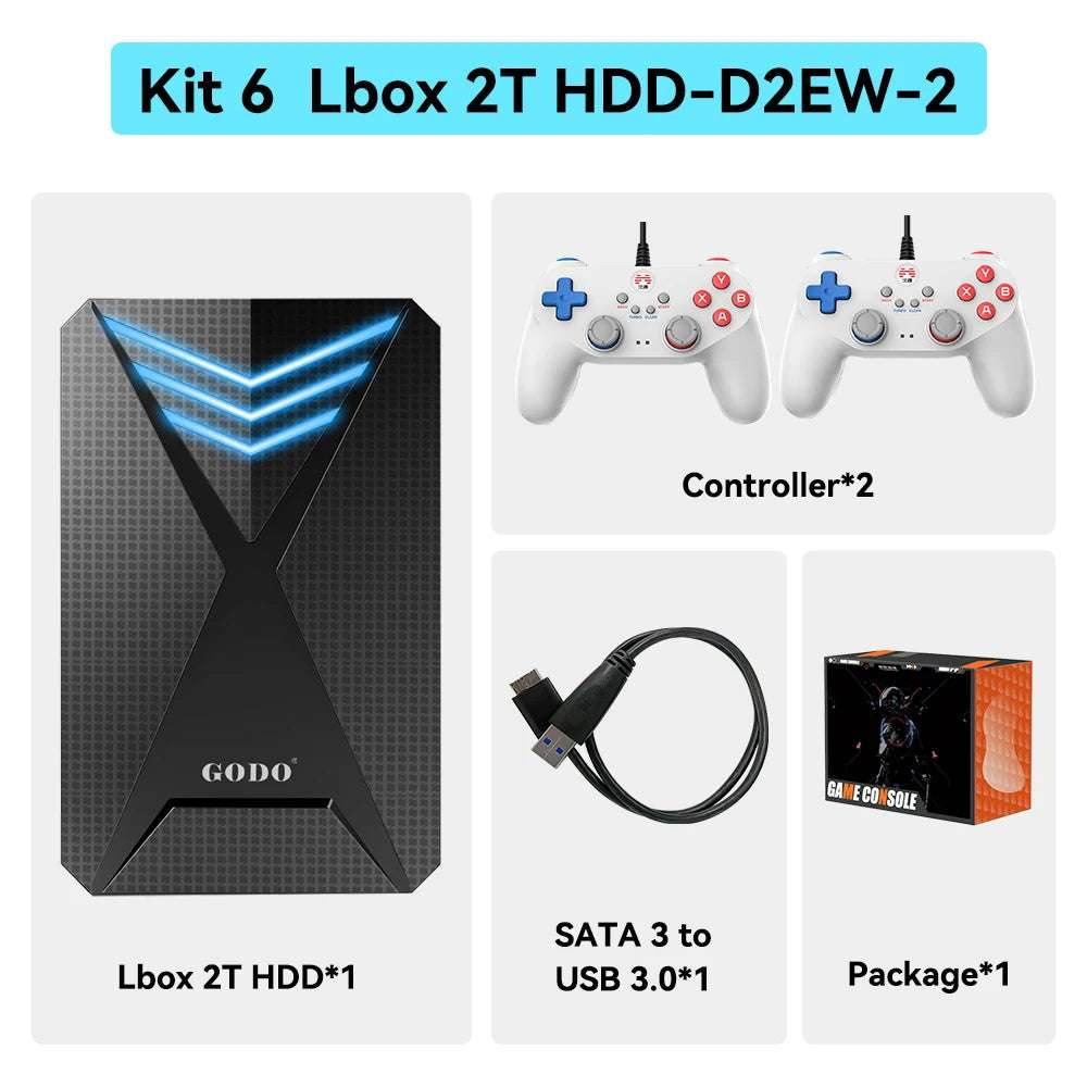 Launchbox 2T Game Hard Drive Disk for PS4/PS3/PS2/Wii/WiiU/GAMECUBE etc with 4200+ 3D/PC Games Portable Game Console For Laptop - EYESPHERE