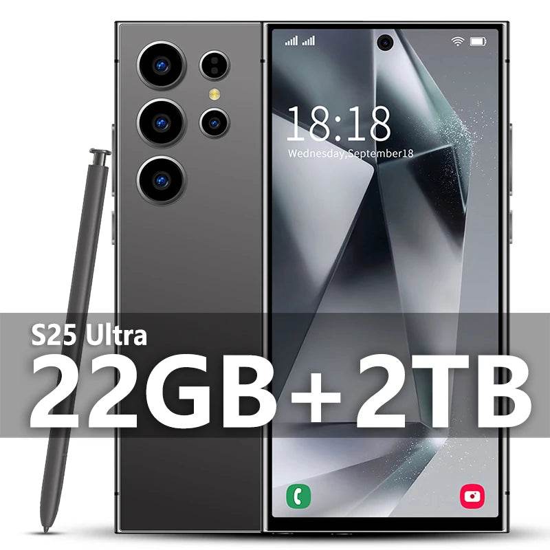 2025 New S25 Ultra Smartphone Original 7.3 Inch Celulares Android Moblie Phones Unlocked 5G Dual Sim Global Version CellPhones - EYESPHERE