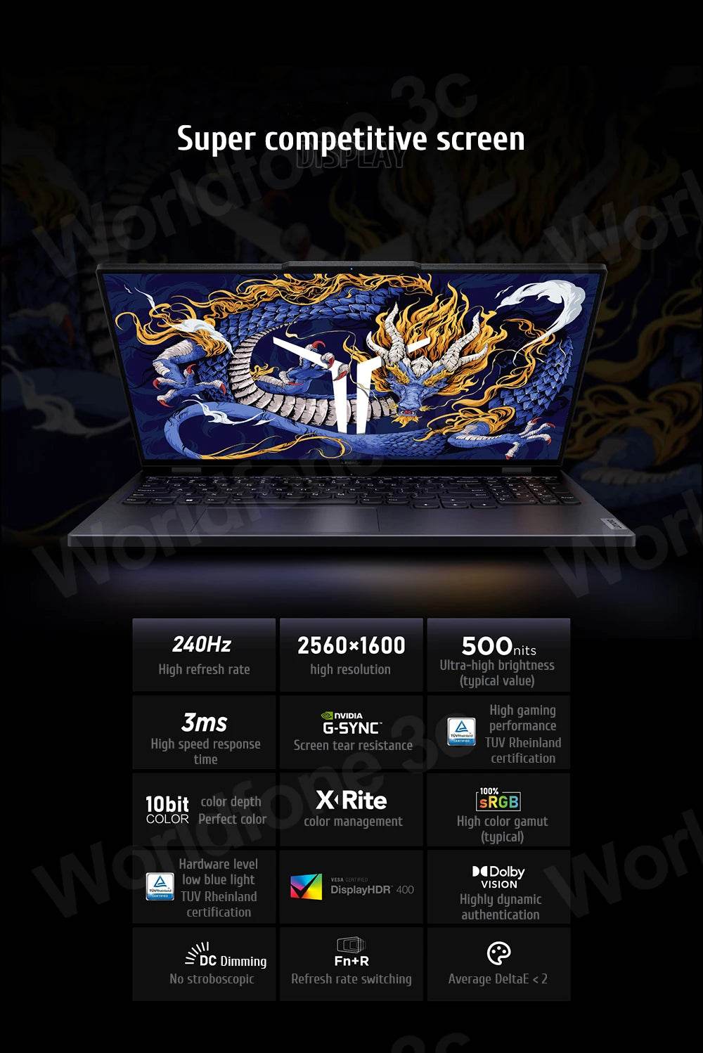 Lenovo Legion Y9000P 2024 E-sports Gaming Laptop 14th Intel Core i9-14900HX RTX4060 2.5K 240Hz 16inch Game Notebook PC - EYESPHERE