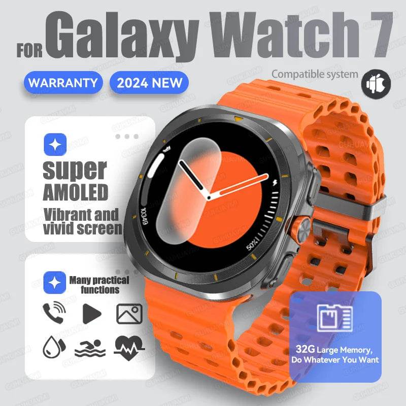 Brand For Samsung 32GB Memory Galaxy Watch7 Ultra Smart Bracelet Men NFC HD Sapphire Screen Bluetooth Call Waterproof Smartwatch - EYESPHERE