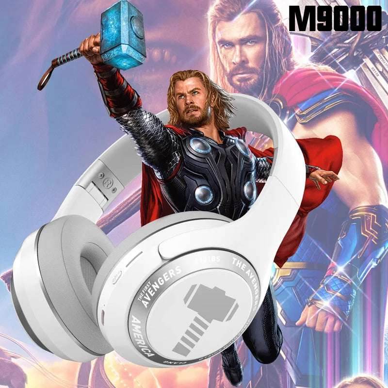 New Marvel Cartoon Iron Man Bluetooth In ear Foldable Computer Wireless Earphones Noise Reduction HIFI Stereo Game Earphones - EYESPHERE