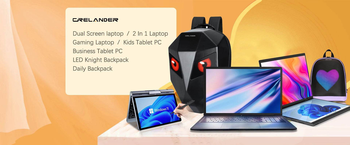 CRELANDER X16 Double Screen Laptops 16 Inch + 14 Inch Touch Screen Intel 10th Windows 11 Portable PC Notebook Computer - EYESPHERE