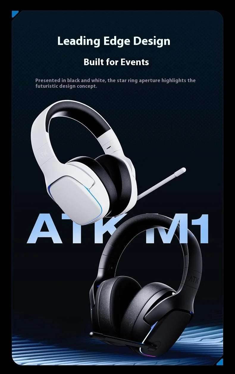 New ATK M1 Headphone Noise Reduction Wireless Bluetooth CSGO Fearless Contract Gaming Earphones Head-mounted Game Head Set Gift - EYESPHERE