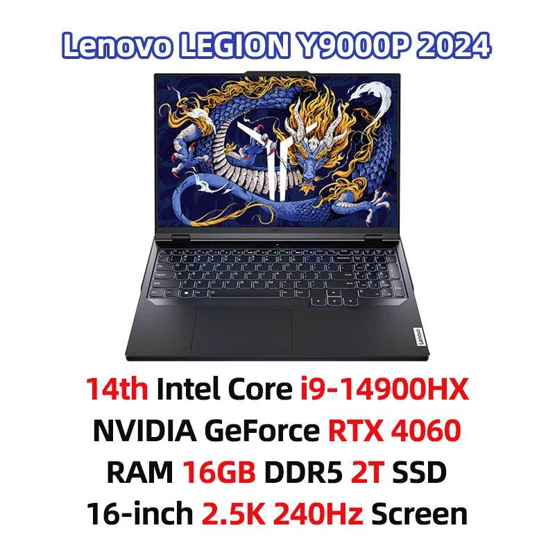 Lenovo Legion Y9000P 2024 E-sports Gaming Laptop 14th Intel Core i9-14900HX RTX4060 2.5K 240Hz 16inch Game Notebook PC - EYESPHERE