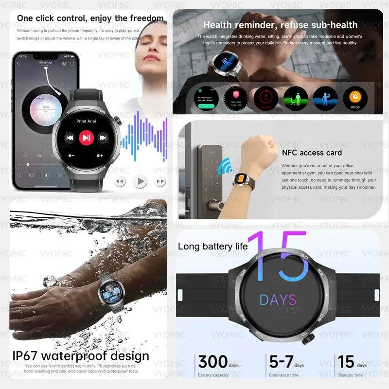 2025New For Huawei Watch GT5 Pro Smart Watch AMOLED Screen NFC GPS Tracker Bluetooth Call Health Waterproof Smartwatch Men Women - EYESPHERE