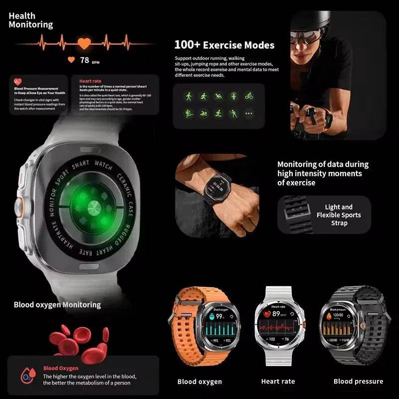 Brand For Samsung 32GB Memory Galaxy Watch7 Ultra Smart Bracelet Men NFC HD Sapphire Screen Bluetooth Call Waterproof Smartwatch - EYESPHERE