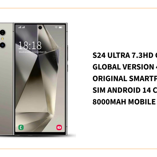 S24 Ultra 7.3HD Cellphones Global Version 4G 5G Original Smartphone Dual SIM Android 14 Cell Phone 8000mAh Mobile Phones by@Outfy