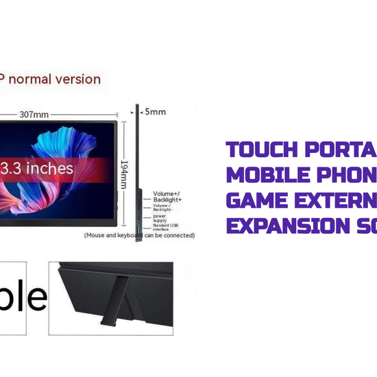 Touch Portable Monitor Mobile Phone Computer Game External Expansion Screen by@Outfy