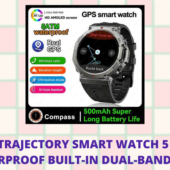 GPS trajectory Smart Watch 5 ATM Waterproof Built-in Dual-band GNSS Compass Military Sport Smartwatch Men 2025 New for Xiaomi by@Outfy