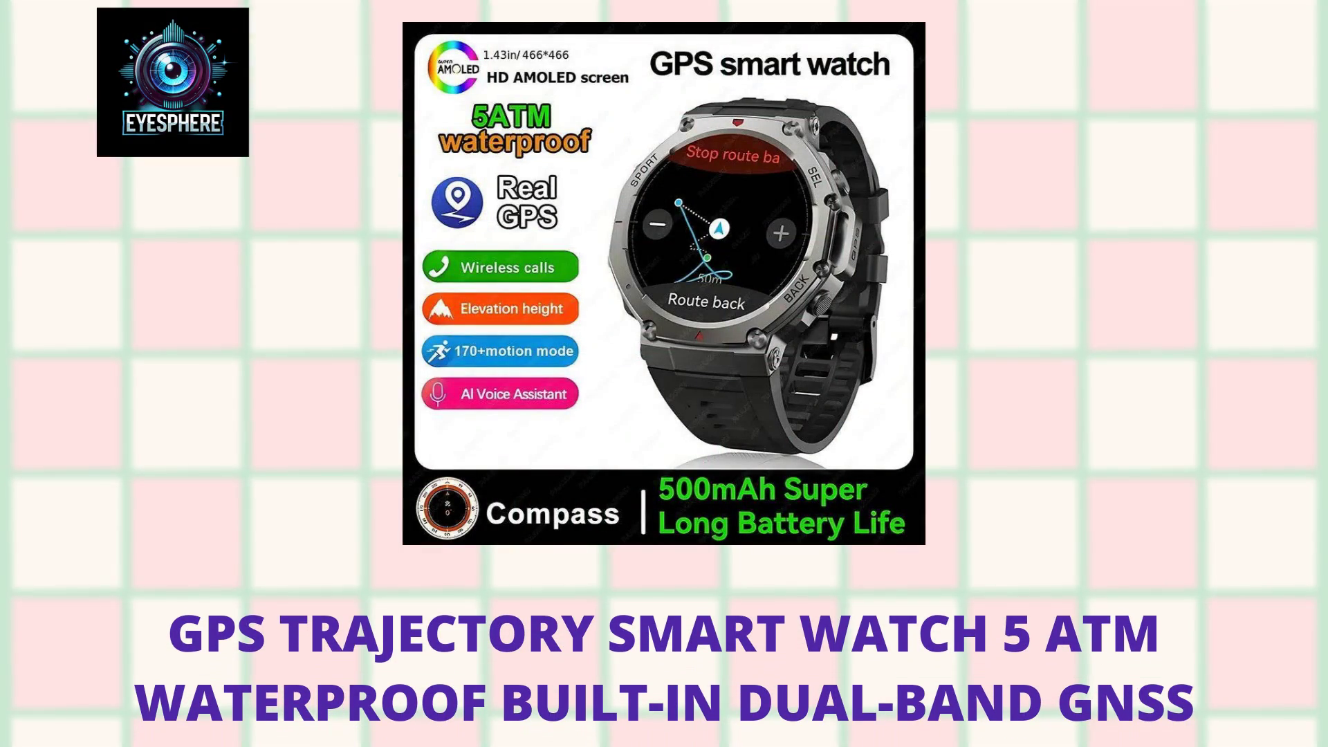 GPS trajectory Smart Watch 5 ATM Waterproof Built-in Dual-band GNSS Compass Military Sport Smartwatch Men 2025 New for Xiaomi by@Outfy