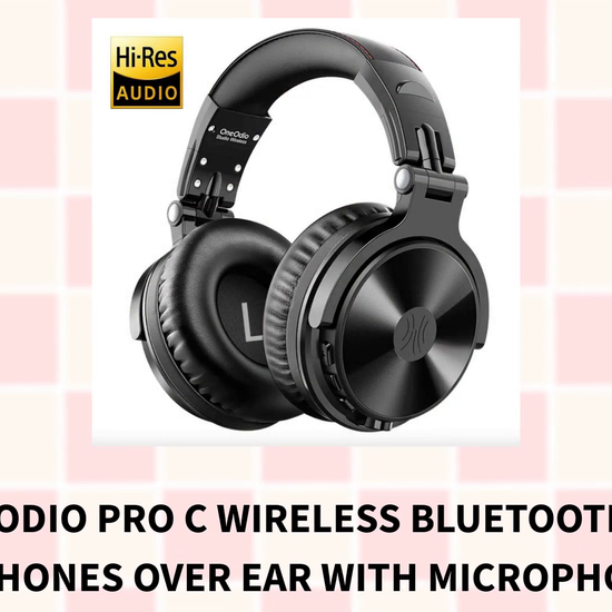 Oneodio Pro C Wireless Bluetooth 5.2 Headphones Over Ear With Microphone Hi-Res Audio Wired&amp;Wireless Headset 110h Playtime AAC by@Outfy