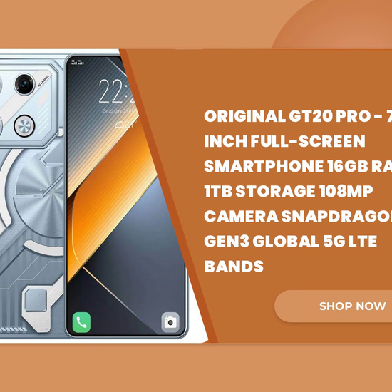 Original GT20 Pro - 7.3-inch Full-Screen Smartphone 16GB RAM 1TB Storage 108MP Camera Snapdragon 8 Gen3 Global 5G LTE Bands by@Outfy